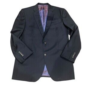 Ted Baker Jarrett Wool single breasted Blazer Two Button Navy Blue Sz 44L